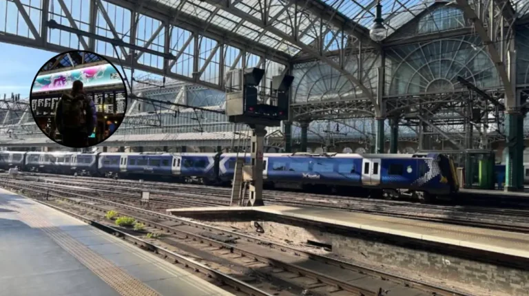 Giant Still Game stunt unveiled in Glasgow train station
