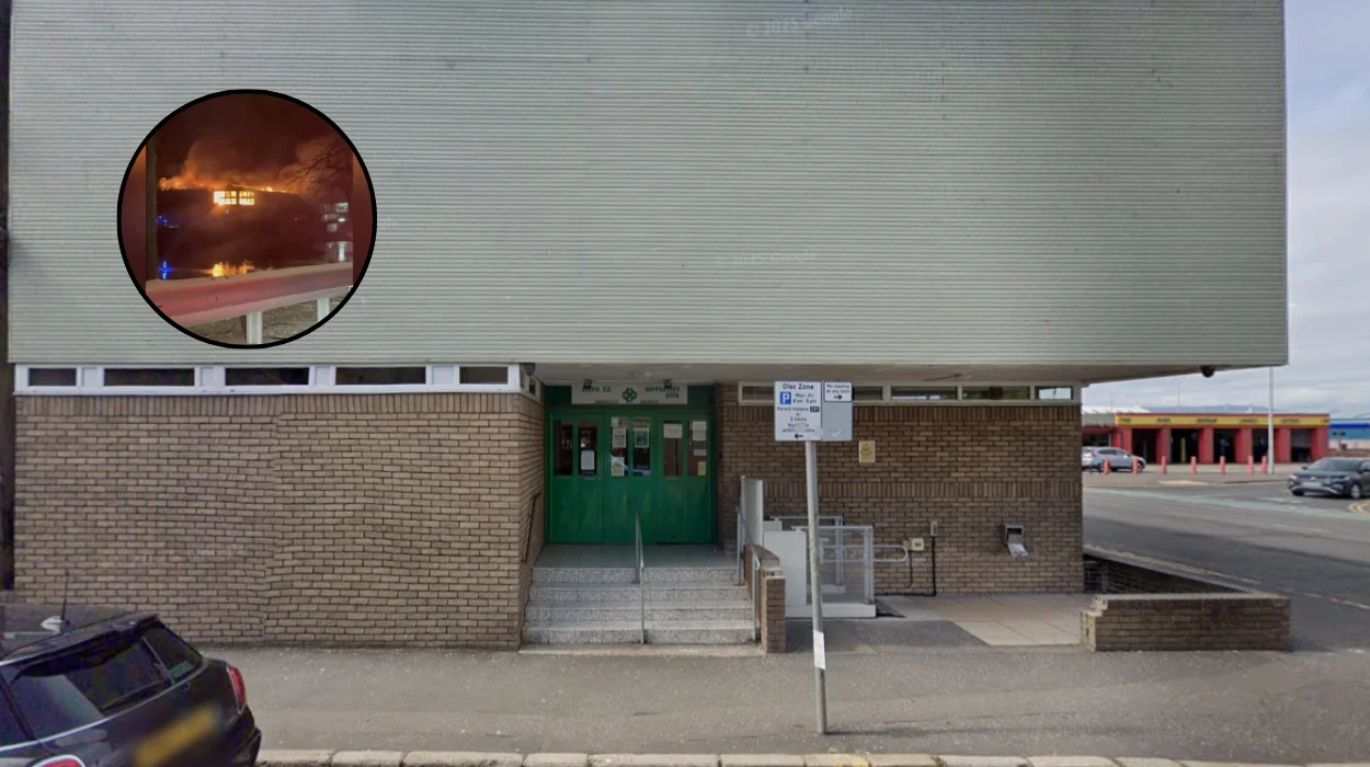 Huge blaze engulfs Celtic Supporters Club and closes shopping centre