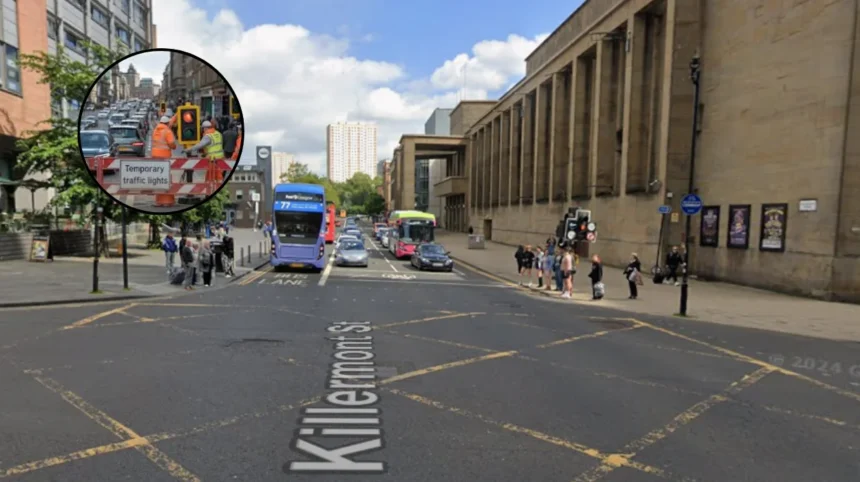 Glasgow City Centre Roadworks: Temporary Lights 2026