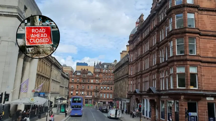 Argyle Street shut after burst water main floods Glasgow Central 2026