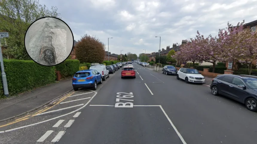 Monster Potholes Expose Cables on Nether Auldhouse Road, Glasgow 2026
