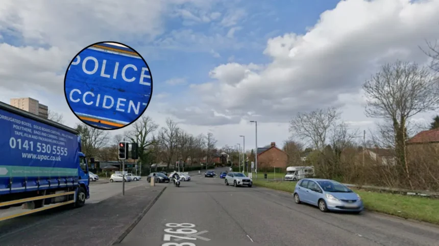 Police Hunt Driver After Dumbreck Road Crash Glasgow 2026