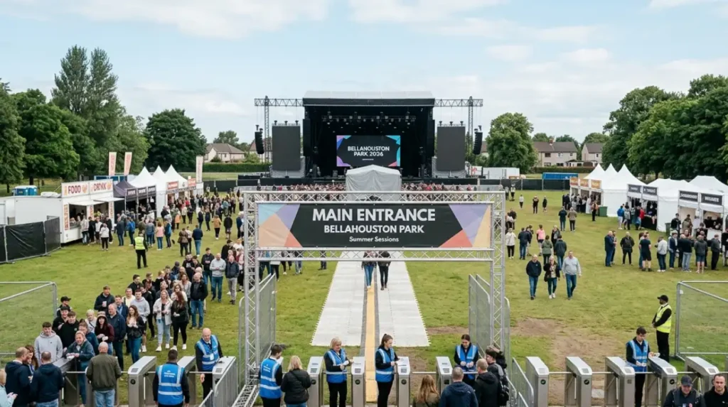 What is the “Neil Young at Bellahouston Park” event in Glasgow?