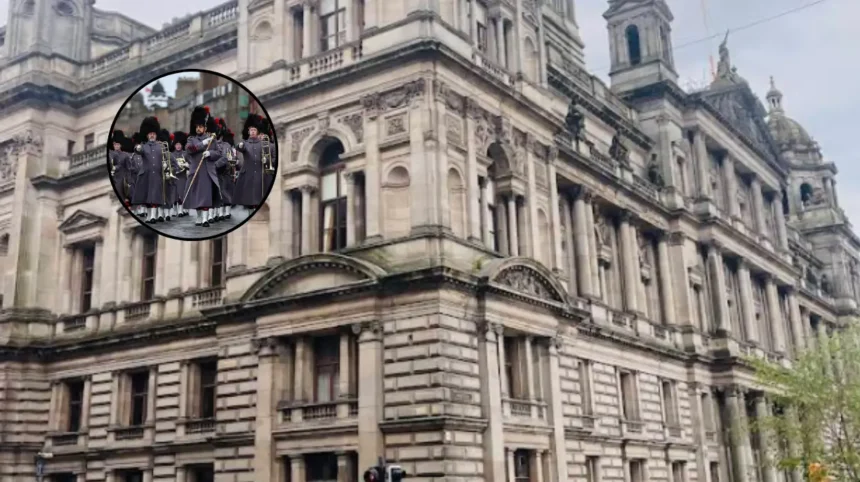 Royal Regiment freedom honour blocked in Glasgow 2026