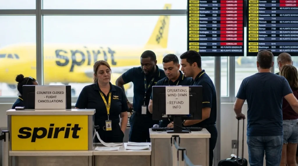 What does Spirit Airlines liquidation mean?