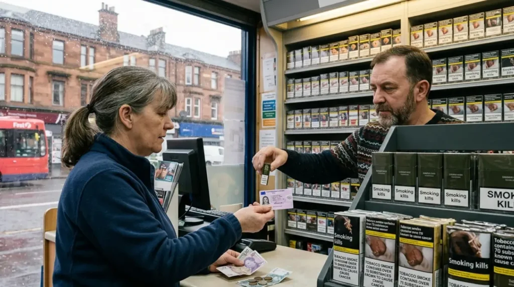 What does legal tobacco buying in Glasgow mean?