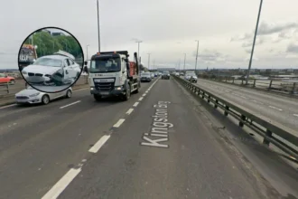 Clydeside Expressway Crash Delays Glasgow Traffic, Glasgow 2026