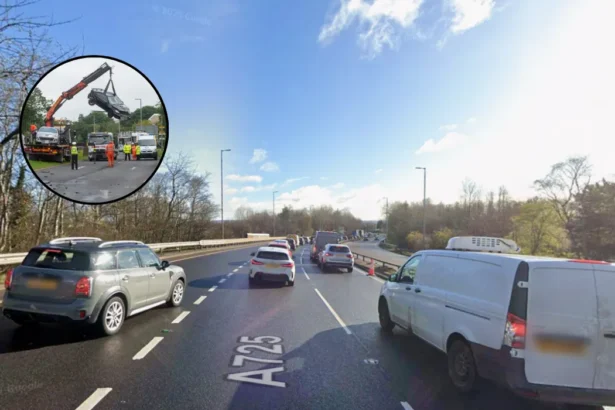 Man Hospitalised Following Two-Vehicle A725 Crash in East Kilbride 2026