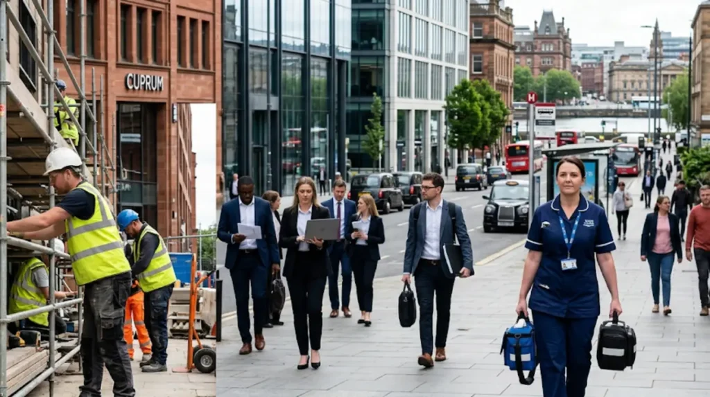 What salary ranges do highest-demand jobs offer in Glasgow?