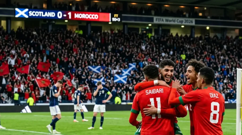 What was the final score and result of Scotland vs Morocco at World Cup 2026?