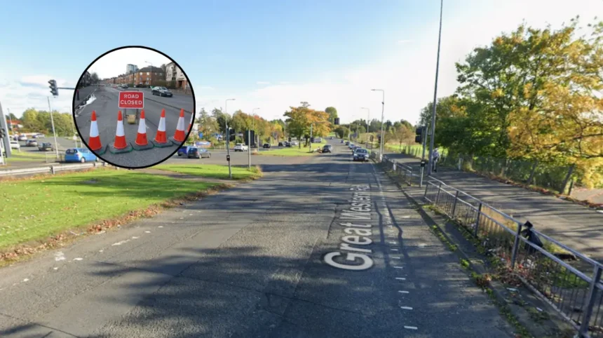 Glasgow Great Western Road Westbound Closed After Crash Glasgow 2026