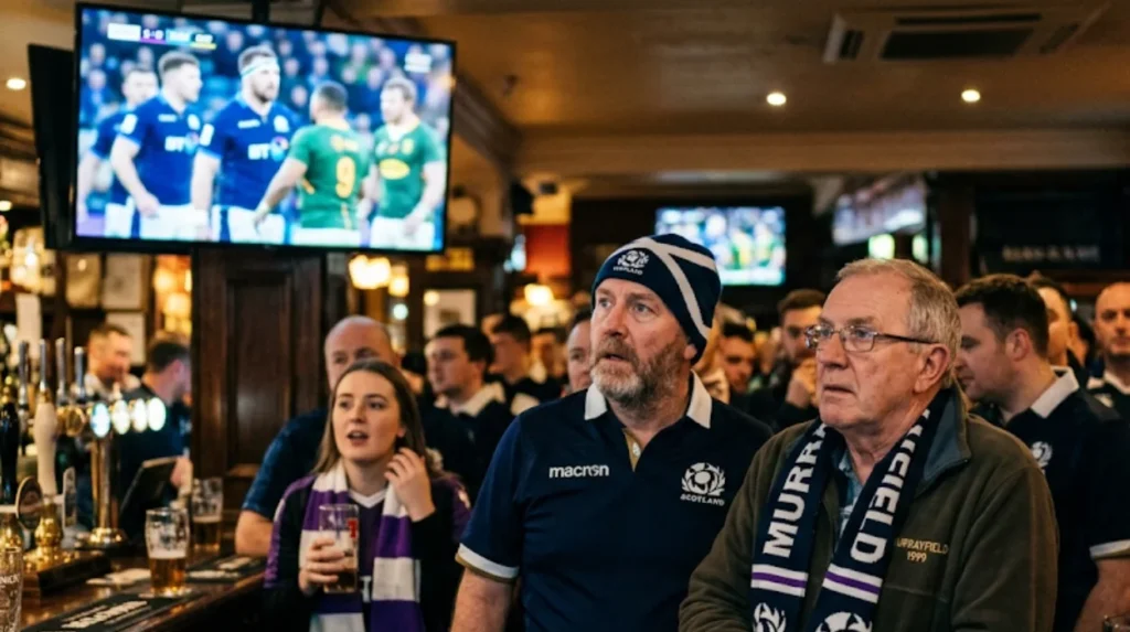 How do Scotland vs South Africa matches impact fans in Glasgow?
