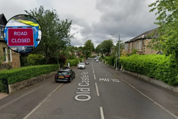 Old Castle Road Closure for Scottish Water Works Glasgow 2026