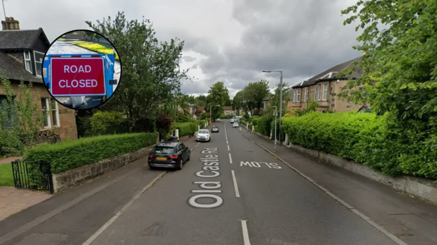 Old Castle Road Closure for Scottish Water Works Glasgow 2026