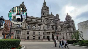 Protest backs Glasgow tenant over bathroom disrepair, Glasgow 2026