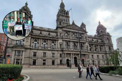 Protest backs Glasgow tenant over bathroom disrepair, Glasgow 2026