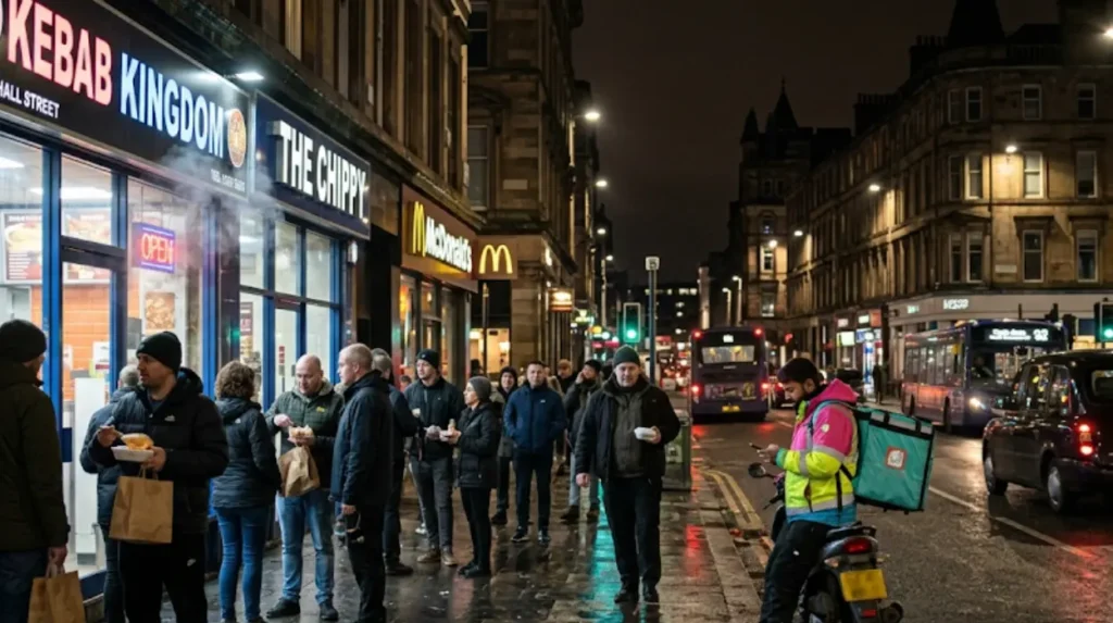 What Defines the Late Night Food Infrastructure in Glasgow City Centre?