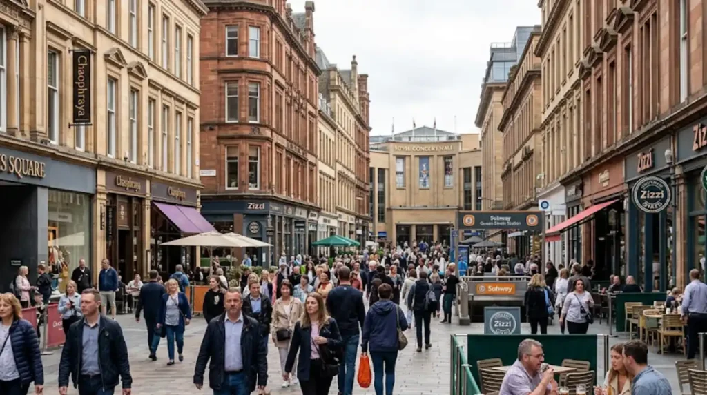 What Is the Geographic and Historical Context of Buchanan Street as a Dining Destination?