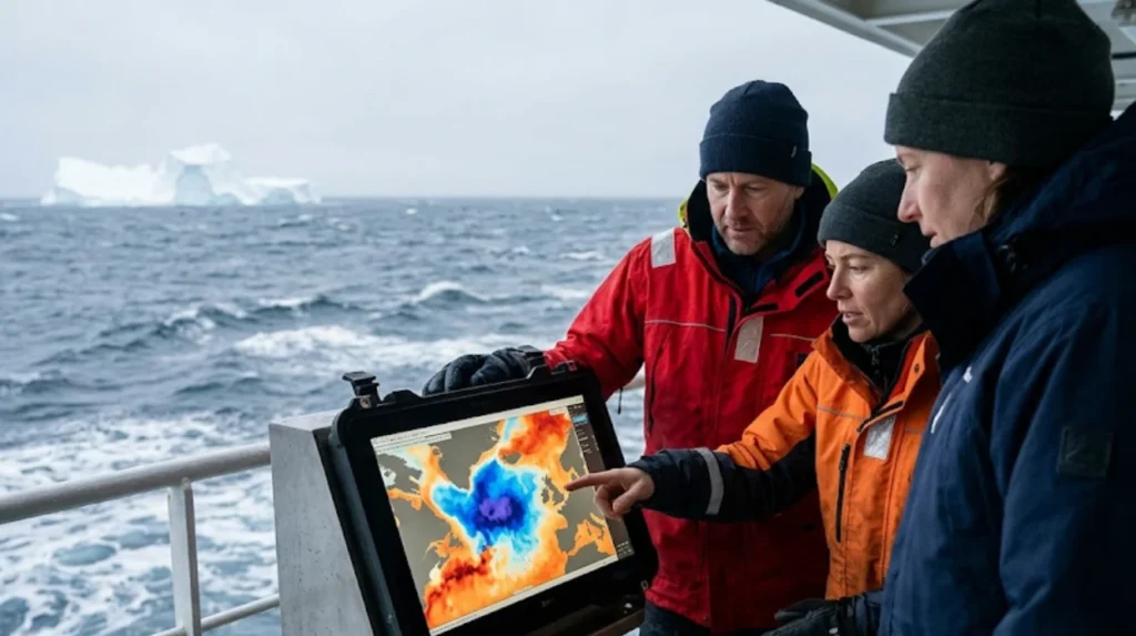What is the North Atlantic cold blob pattern?