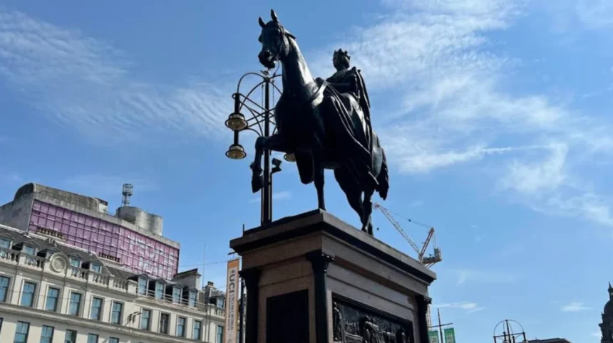 George Square Statue Restored Amid Glasgow Edinburgh Fire Funding Dispute Glasgow 2026