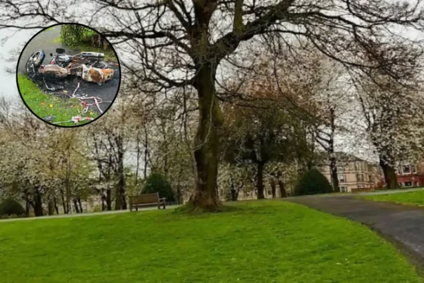 Burnt-Out Motorcycle Found in Park, Dennistoun 2026