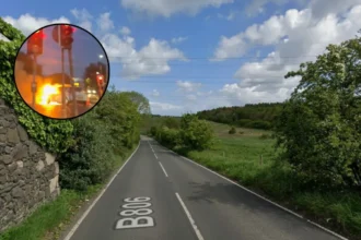 Car Engulfed in Flames After Crash in Glasgow 2026