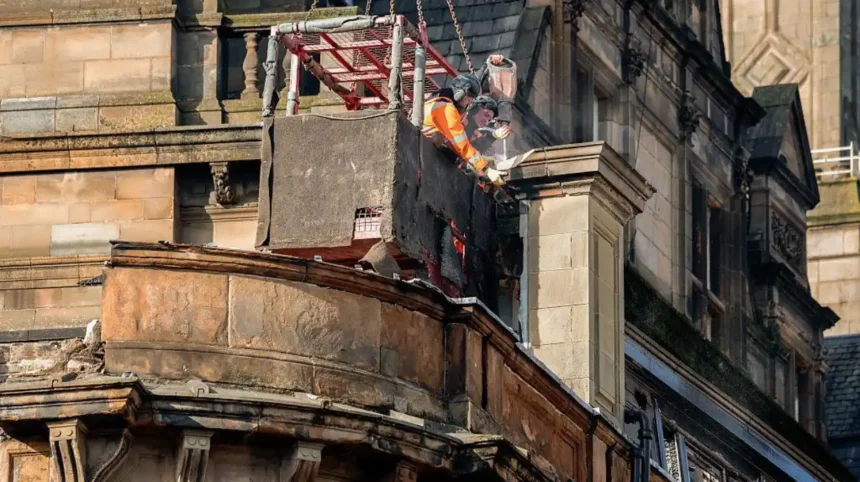 Historic St Vincent Place Cast Ironworks Smashed During Demolition Glasgow 2026