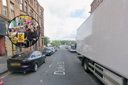 Far-Right Protest and Arrest at Parkhead Cross in Glasgow 2026