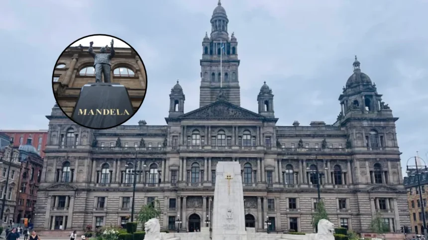 Glasgow Council Condemns Far-Right Stunt at Nelson Mandela Statue, Glasgow 2026