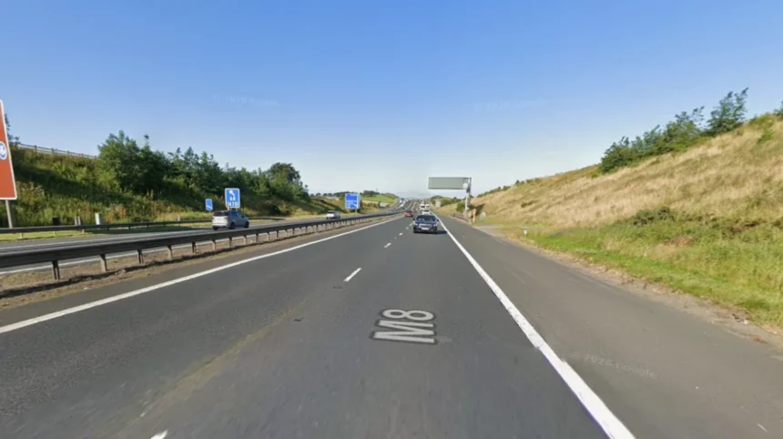 M8 Glasgow Airport Blocked After Motorway Incident, Glasgow 2026