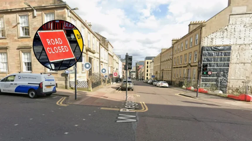 West Regent Street Road Closure Extended in Glasgow City Centre 2026